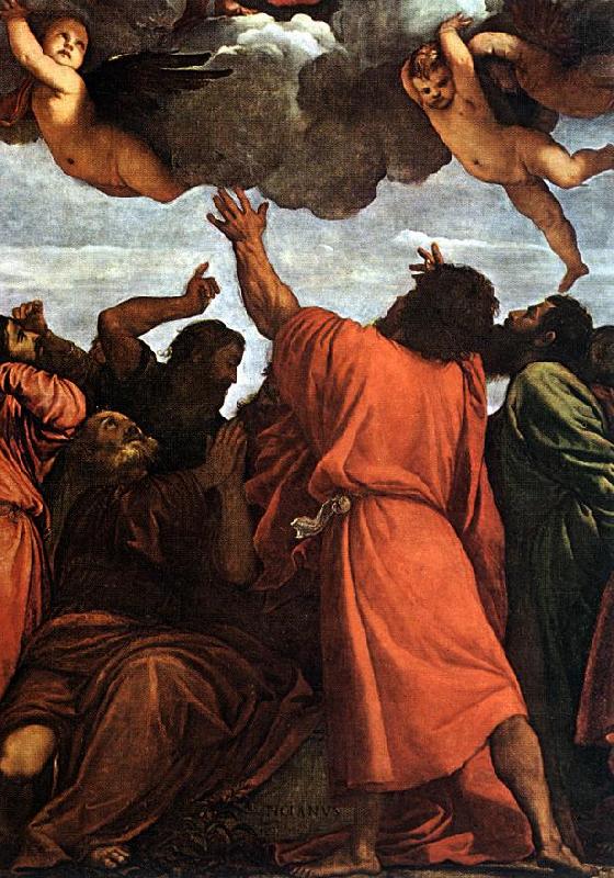 TIZIANO Vecellio Assumption of the Virgin (detail) rt